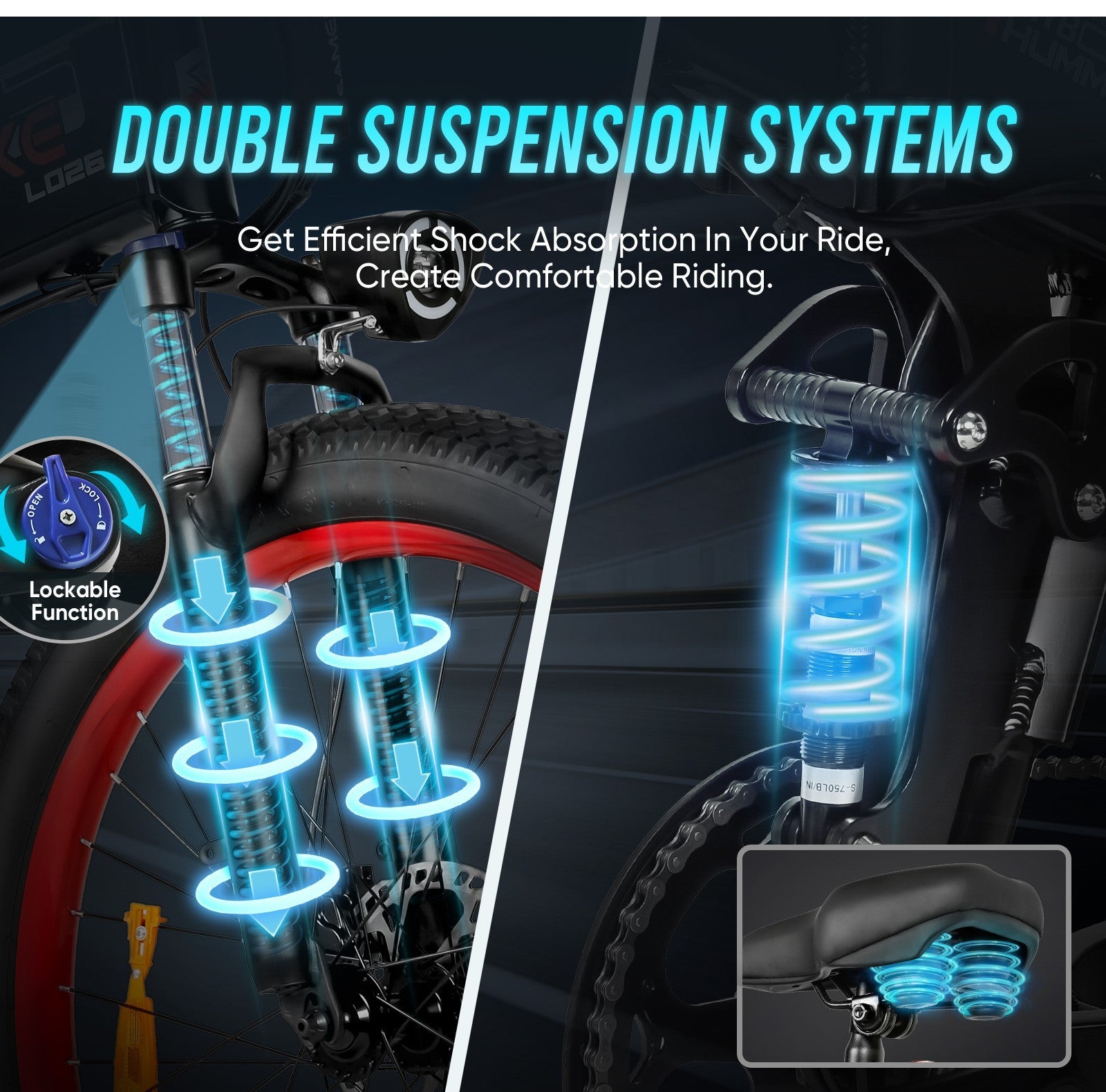 E-Bike SAMEBIKE LO26 plus Electric Mountain Bike 48V 15AH 26" Bicycle Upgraded