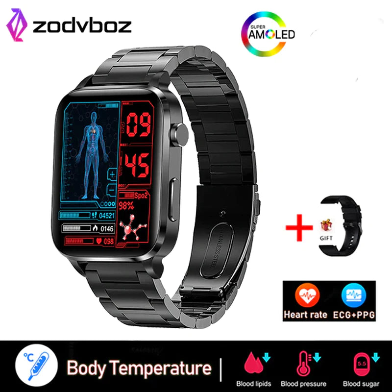Painless Non-Invasive Blood Sugar Smart Watch Men Laser Treatment Health Blood Pressure Sport Smartwatch Women Glucometer Watch