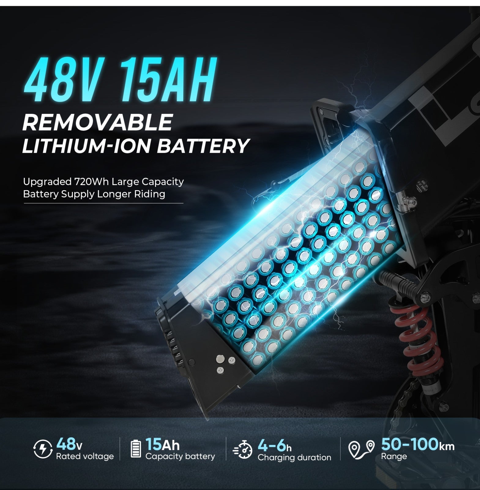 E-Bike SAMEBIKE LO26 plus Electric Mountain Bike 48V 15AH 26" Bicycle Upgraded