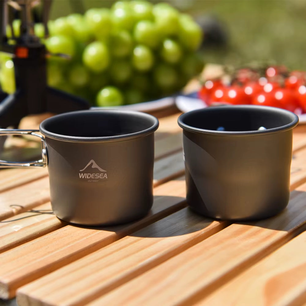 Camping Mug Outdoor Coffee Tea Aluminum Cup Tourism Tableware Picnic Cooking Supplies Equipment Tourist Trekking Hiking