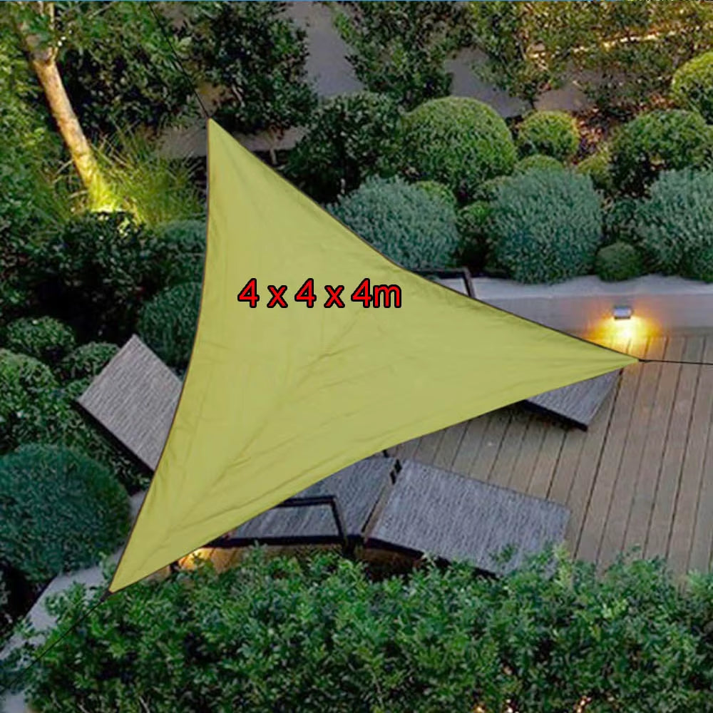 6X6X6M Triangle Sun Shelter Water Resistant Sun Shade Sail Canopy Camping Tent Tarp Waterproof Sunshade Awning Beach Picnic