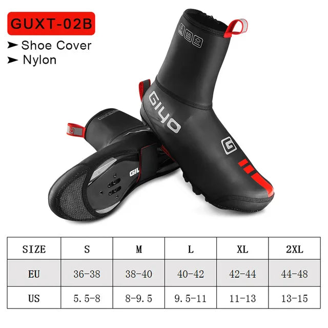 GIYO Cycling Overshoes Waterproof Windproof Rainproof Fleece MTB Road Warm Bike Shoes Covers Bicycle Winter Thermal Protector