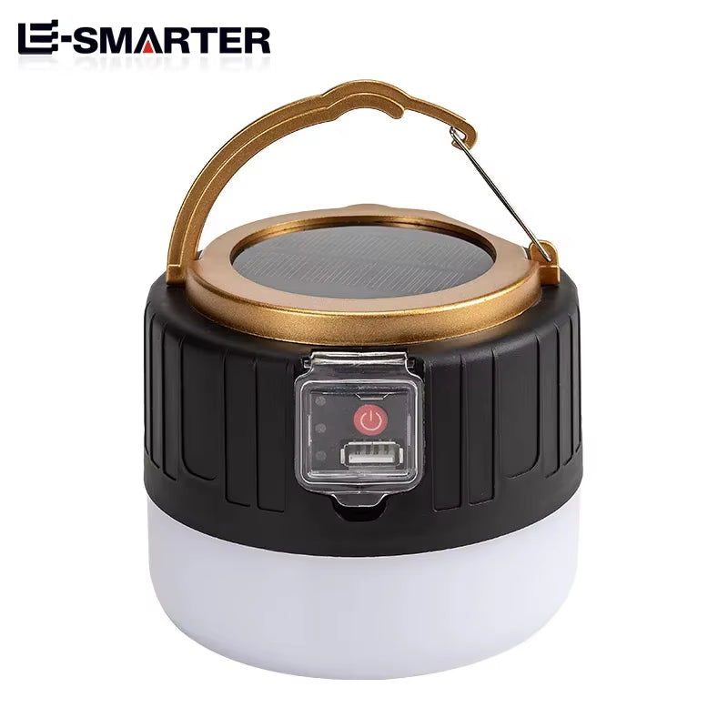 Outdoor Solar LED Camping Lights USB Rechargeable Tent Portable Lanterns Emergency Lights for Fishing Barbecue Camping Lighting