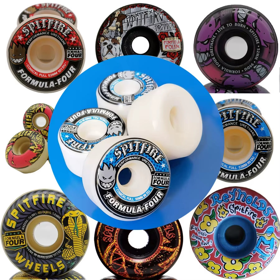 Original Spitfire Skateboard Wheel 58Mm 52Mm 101Duro 53Mm 54Mm 56Mm 99Duro 80HD Skateboard Wheel for Skateboard