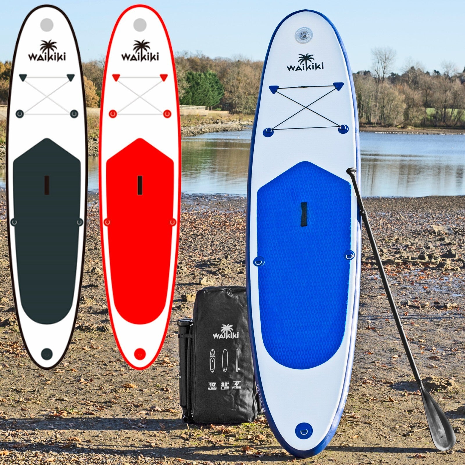 10FT Stand up Paddle Board Surfboard SUP Non Slip Beach Surfing Swift Inflatable