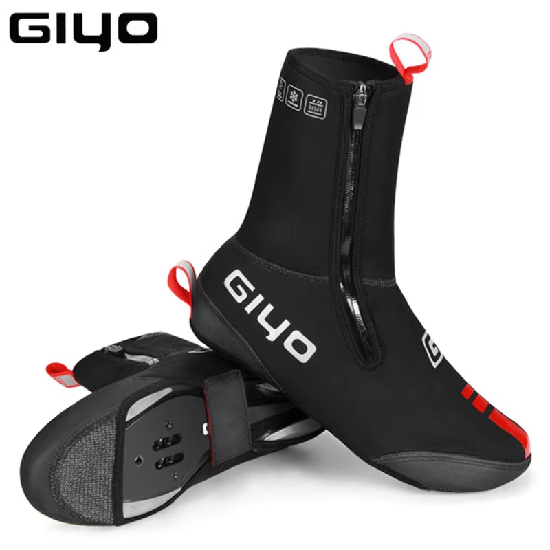 GIYO Cycling Overshoes Waterproof Windproof Rainproof Fleece MTB Road Warm Bike Shoes Covers Bicycle Winter Thermal Protector