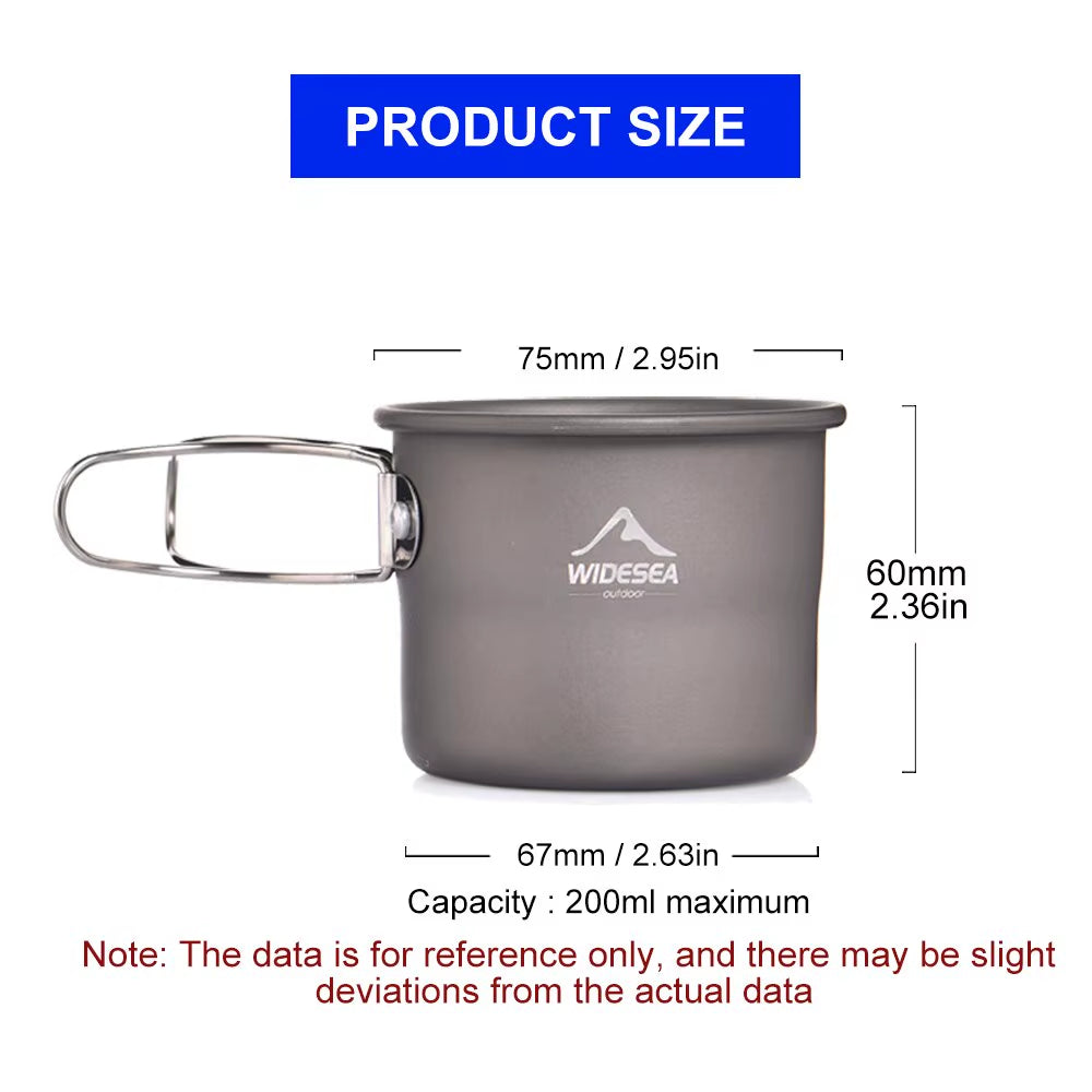 Camping Mug Outdoor Coffee Tea Aluminum Cup Tourism Tableware Picnic Cooking Supplies Equipment Tourist Trekking Hiking