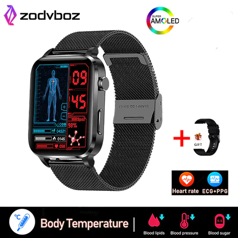 Painless Non-Invasive Blood Sugar Smart Watch Men Laser Treatment Health Blood Pressure Sport Smartwatch Women Glucometer Watch